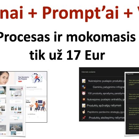 Puslapio kūrimas šablonais ir turinio generavimo ChatGPT PROMPTAI (užklausos)