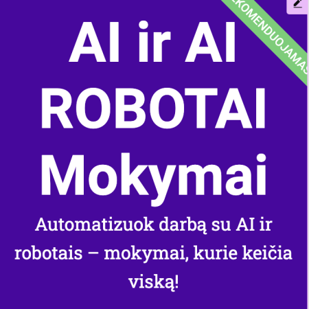 AI ir AI ROBOTAI MOKYMAI