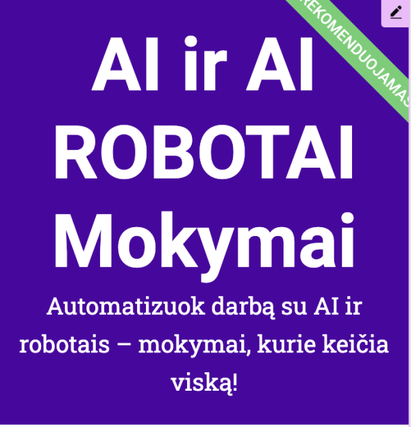 AI ir AI ROBOTAI MOKYMAI